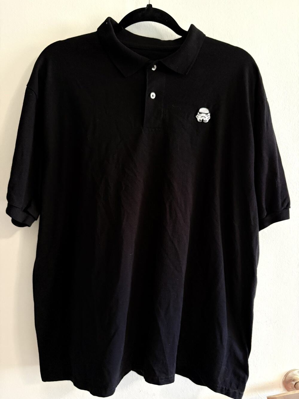 WeLoveFine Star Wars Mens Stormtrooper Embroidered Graphic Polo Shirt New S
